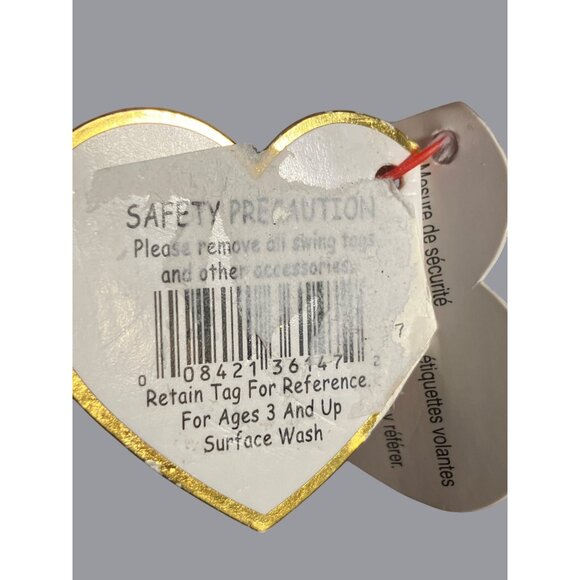 Ty Beanie Boos Zoey Plush Pink Zebra With Glittery Eyes  Stripes Stuffed Animal - Picture 5 of 12